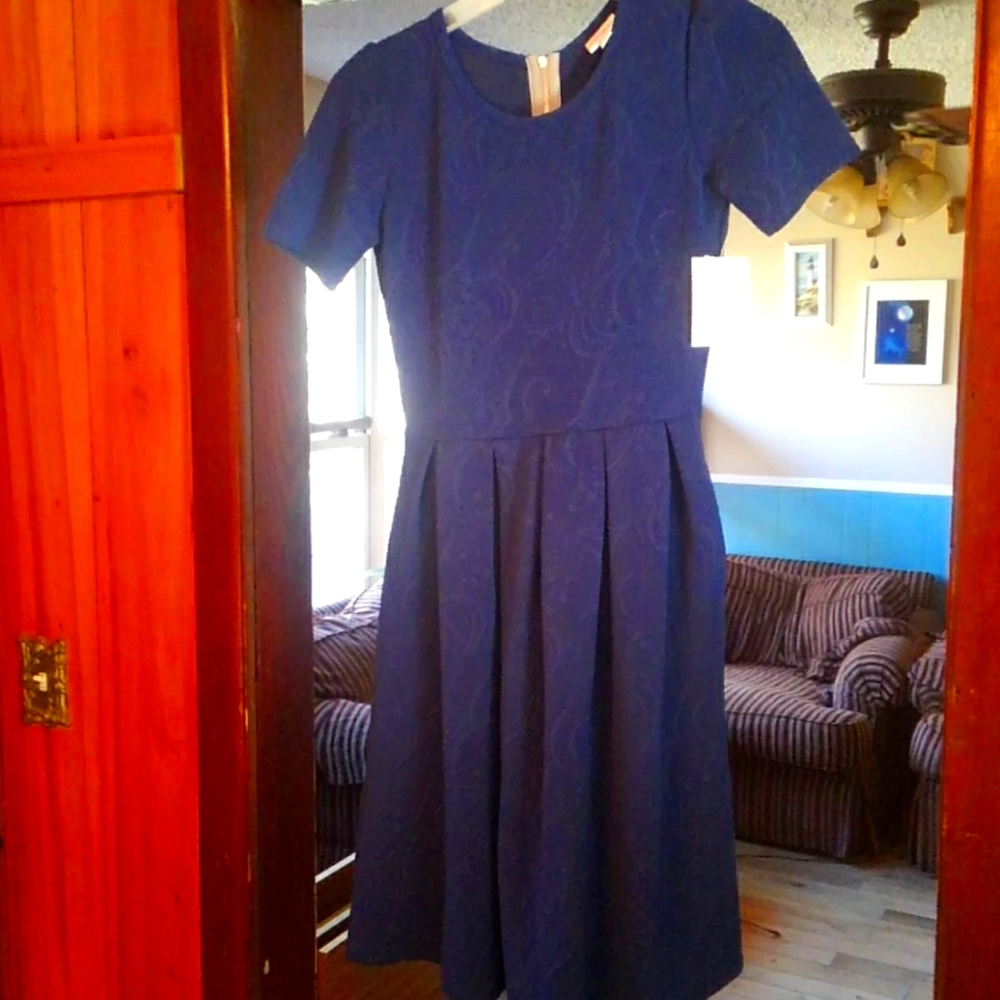 Lularoe navy amelia meduim